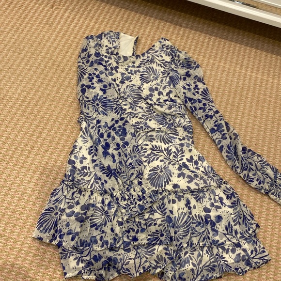Aqua printed mini dress - Picture 1 of 2
